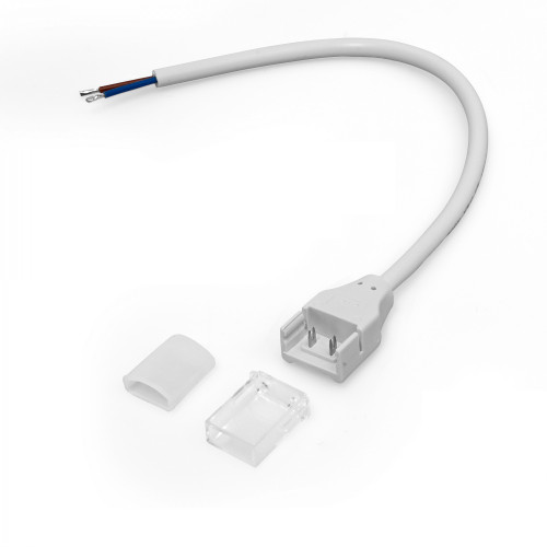 LED strip connector with power cable + end cap VIDEX VL-LST-CB65-FC02 – Full installation kit for immediate strip power supply