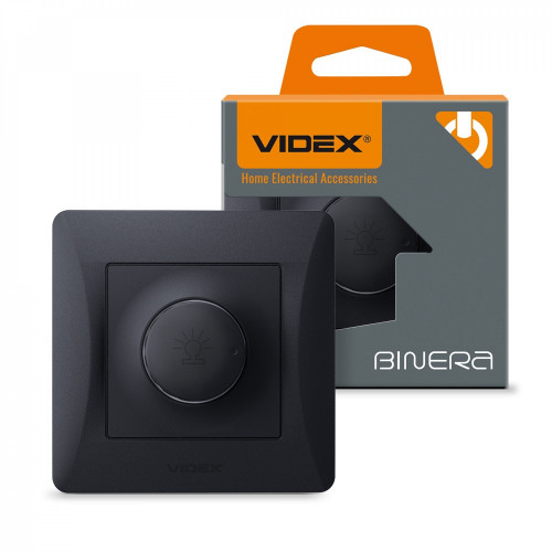 Dimmeris 600W, Videx Binera, melna grafīta, IP20 VF-BNDM600-BG