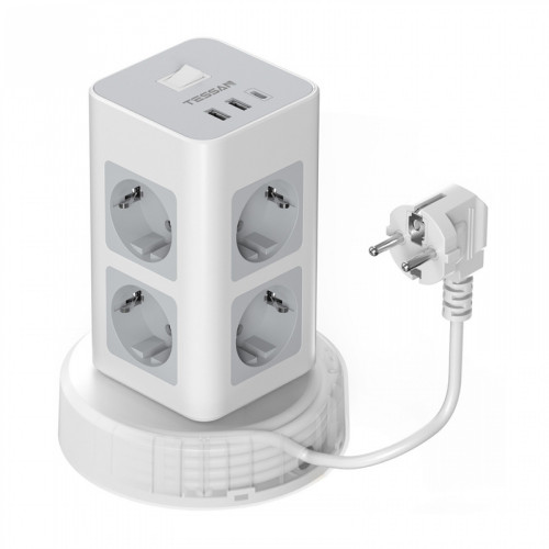 Tessan TPS03RX-DE-C power strip (white)