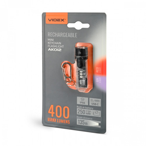 Mini LED Flashlight VIDEX VLF-AK012 400Lm 5000K 