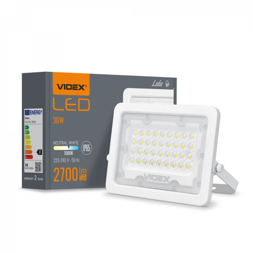Prožektors LED 30W, 2700Lm 5000K, VIDEX VLE-F2e-305W LUCA (neitrāli balta gaisma)