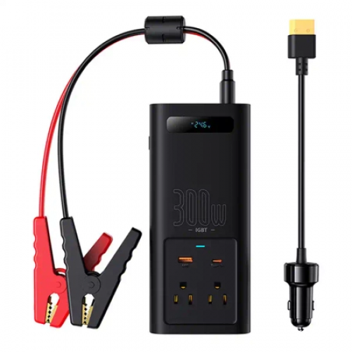 Power Inverter Baseus 300W (24V CN/EU) (black)