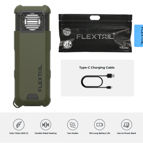 Portable 2-in-1 Mosquito Repellent Flextail Max Repel S (green) Max Repel S-GR