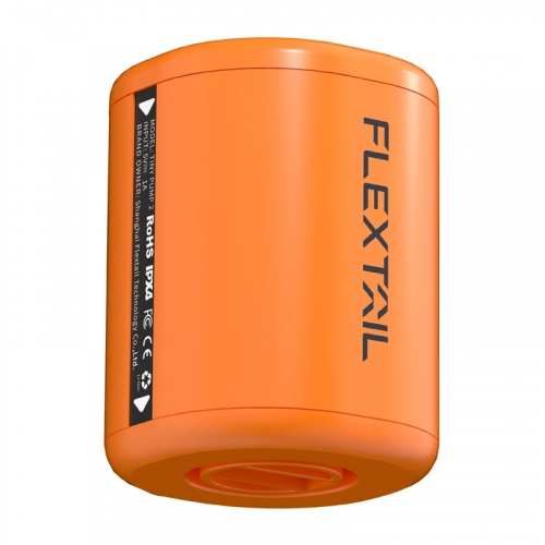 Portable rechargeable mini pump Flextail Tiny Pump 2, orange, FLEXTAIL tiny pump 2-O – ultralight travel tool for preparing the sleeping area